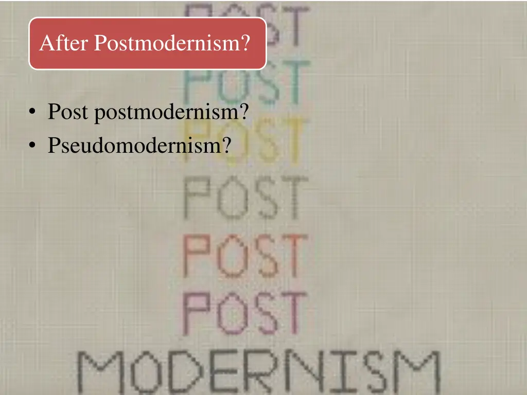 after postmodernism