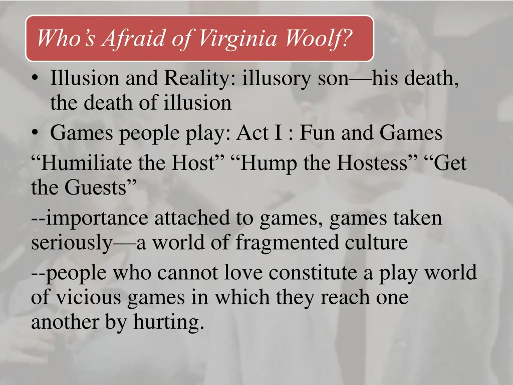 who s afraid of virginia woolf 1