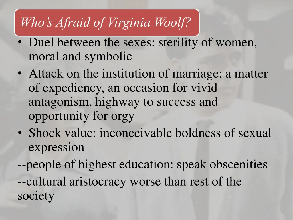 who s afraid of virginia woolf duel between