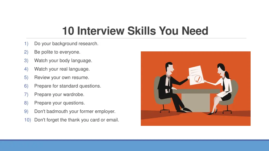 10 interview skills you need