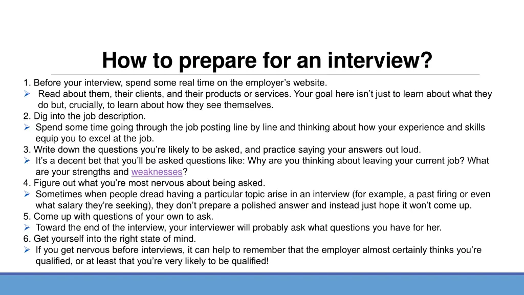 how to prepare for an interview 1 before your