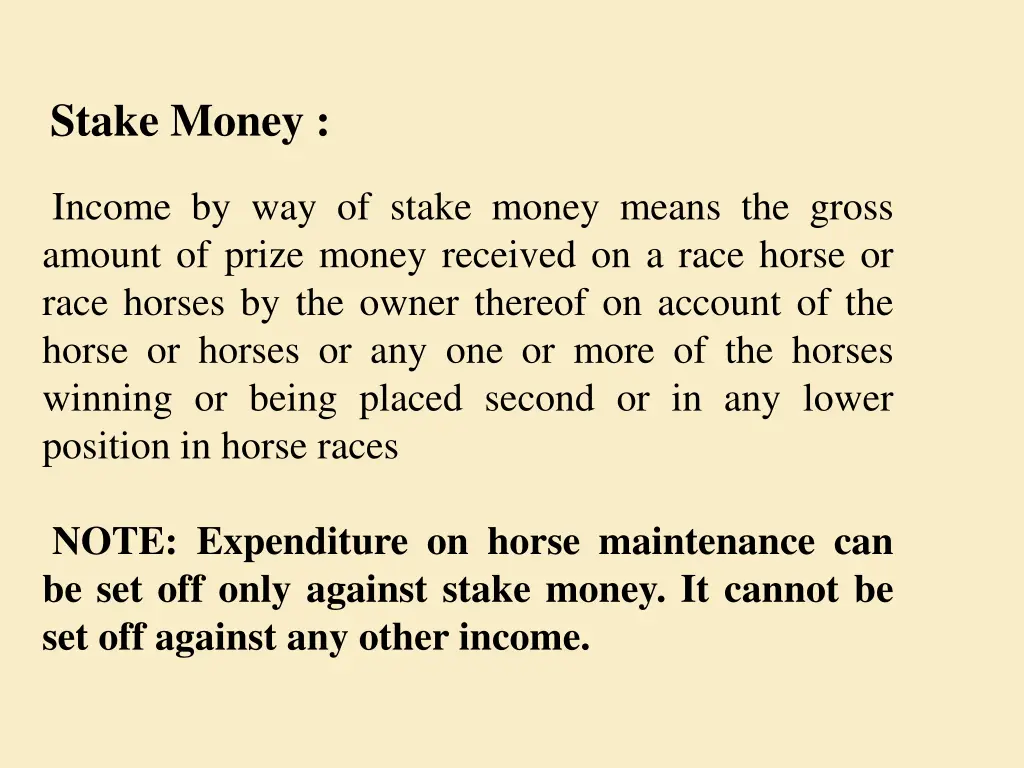 stake money income by way of stake money means