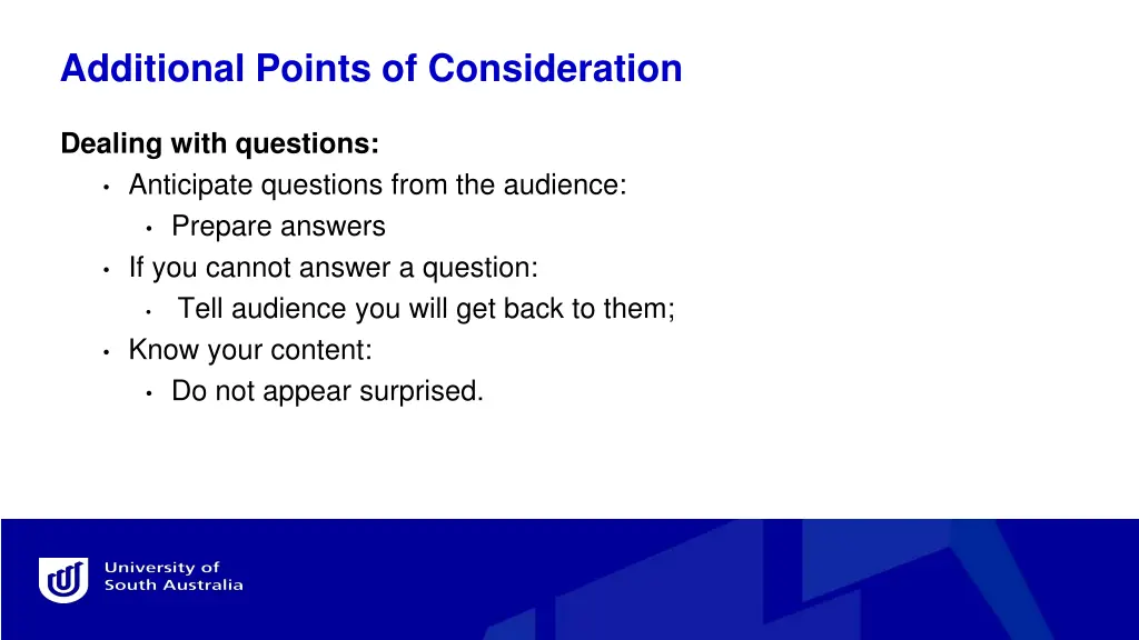 additional points of consideration 2