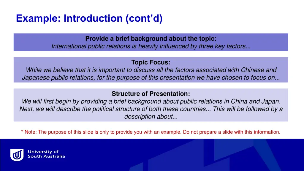 example introduction cont d