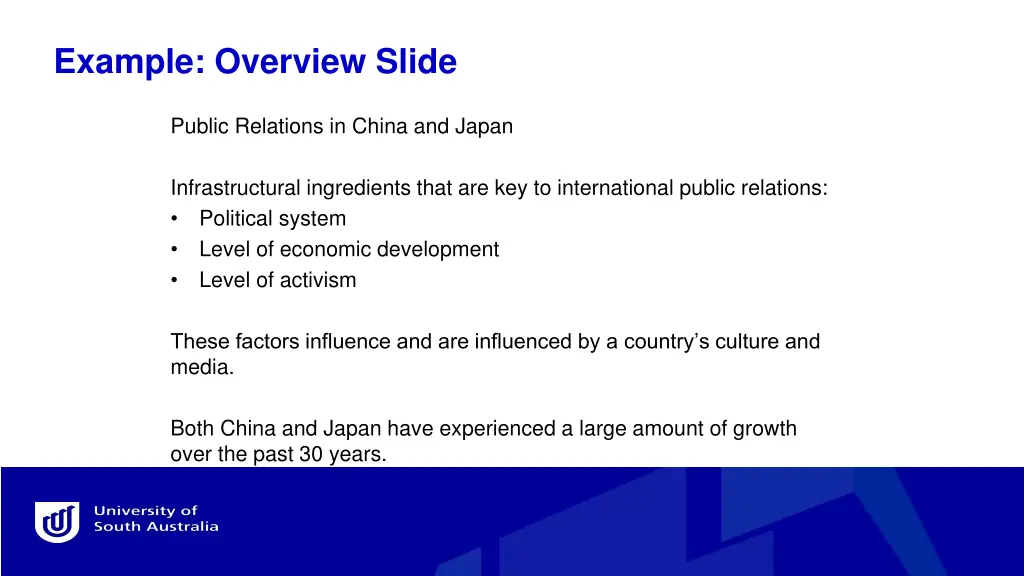 example overview slide