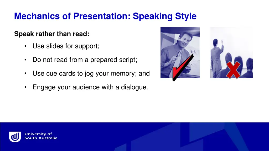 mechanics of presentation speaking style