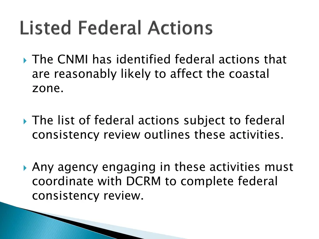 the cnmi has identified federal actions that