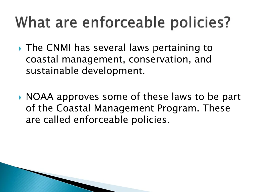 the cnmi has several laws pertaining to coastal