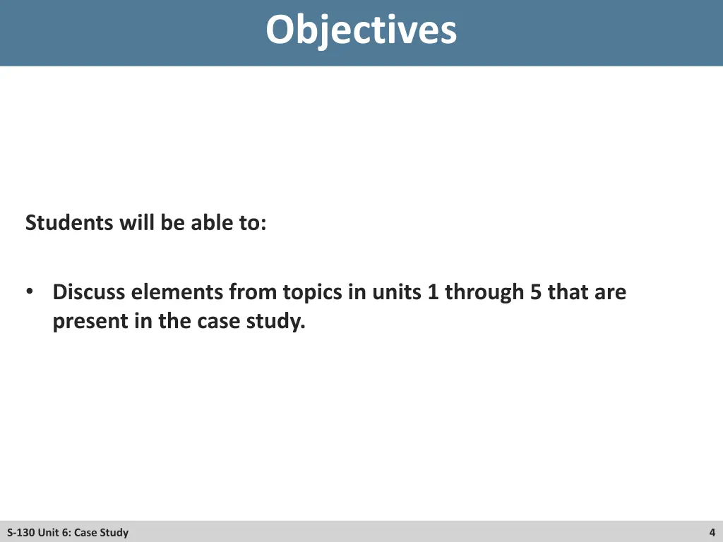 objectives 1