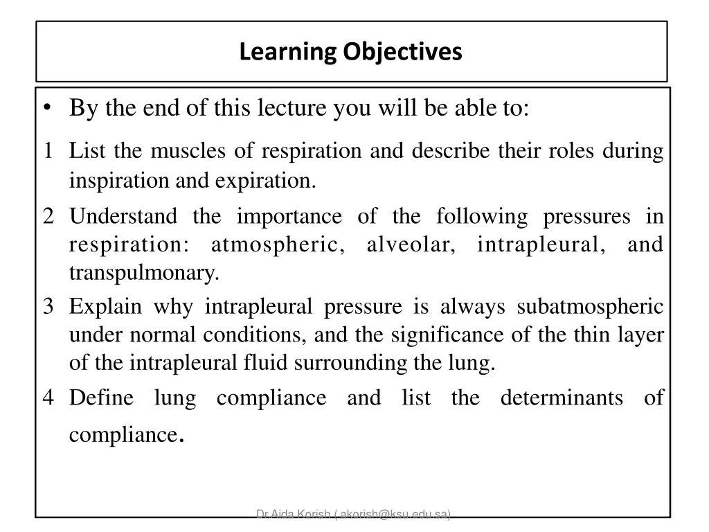 learning objectives 1