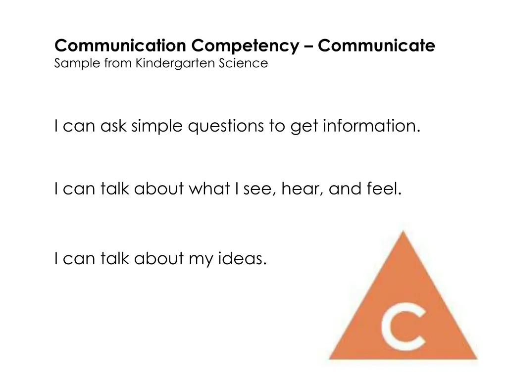 communication competency communicate sample from