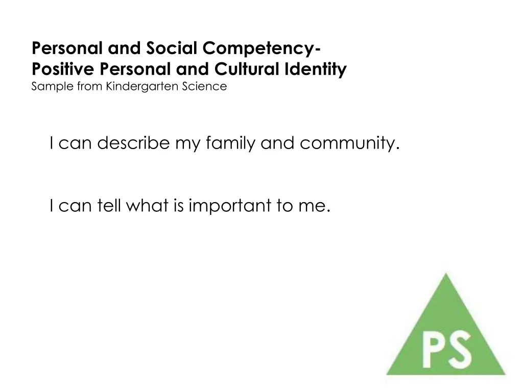 personal and social competency positive personal