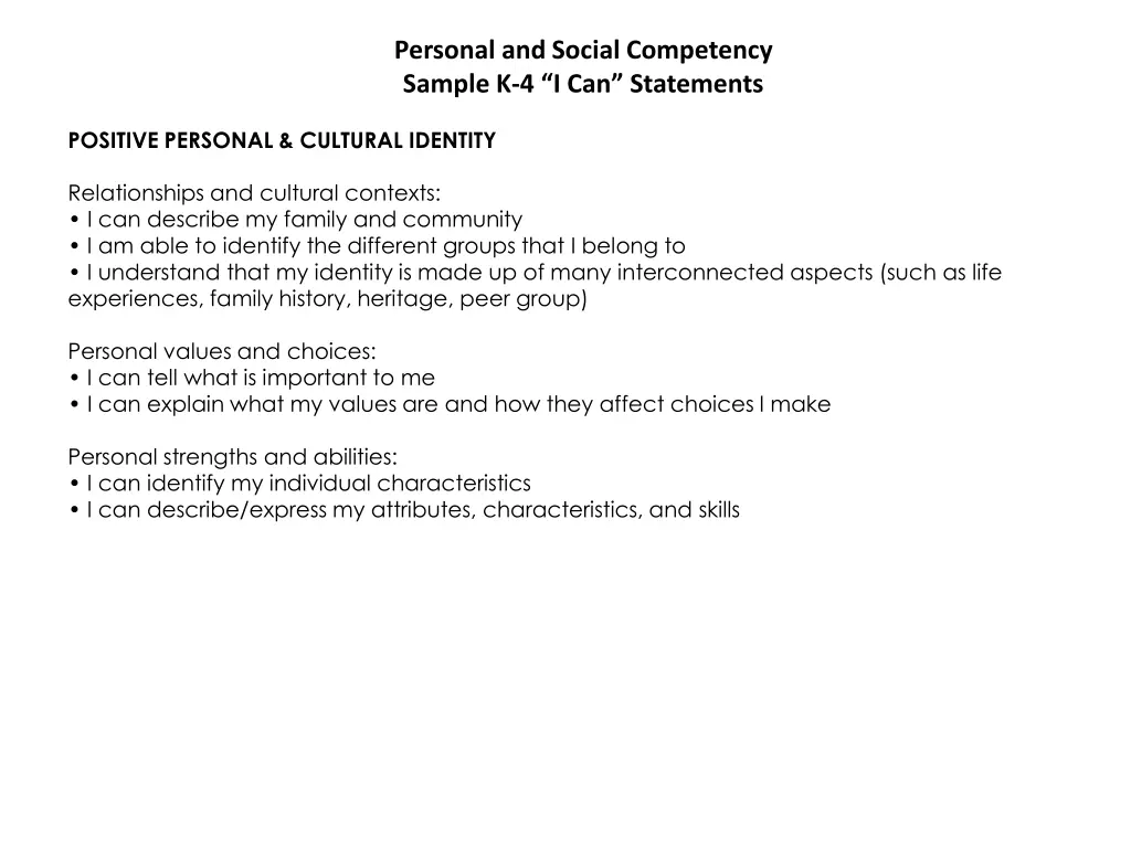 personal and social competency sample 1