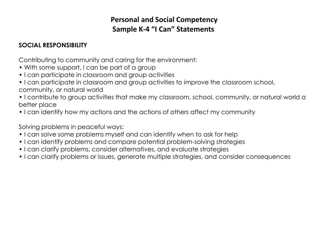 personal and social competency sample 2