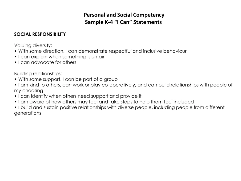 personal and social competency sample 3