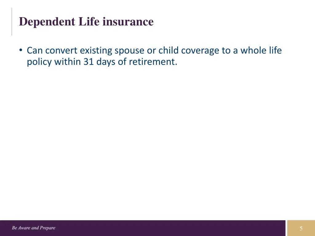 dependent life insurance