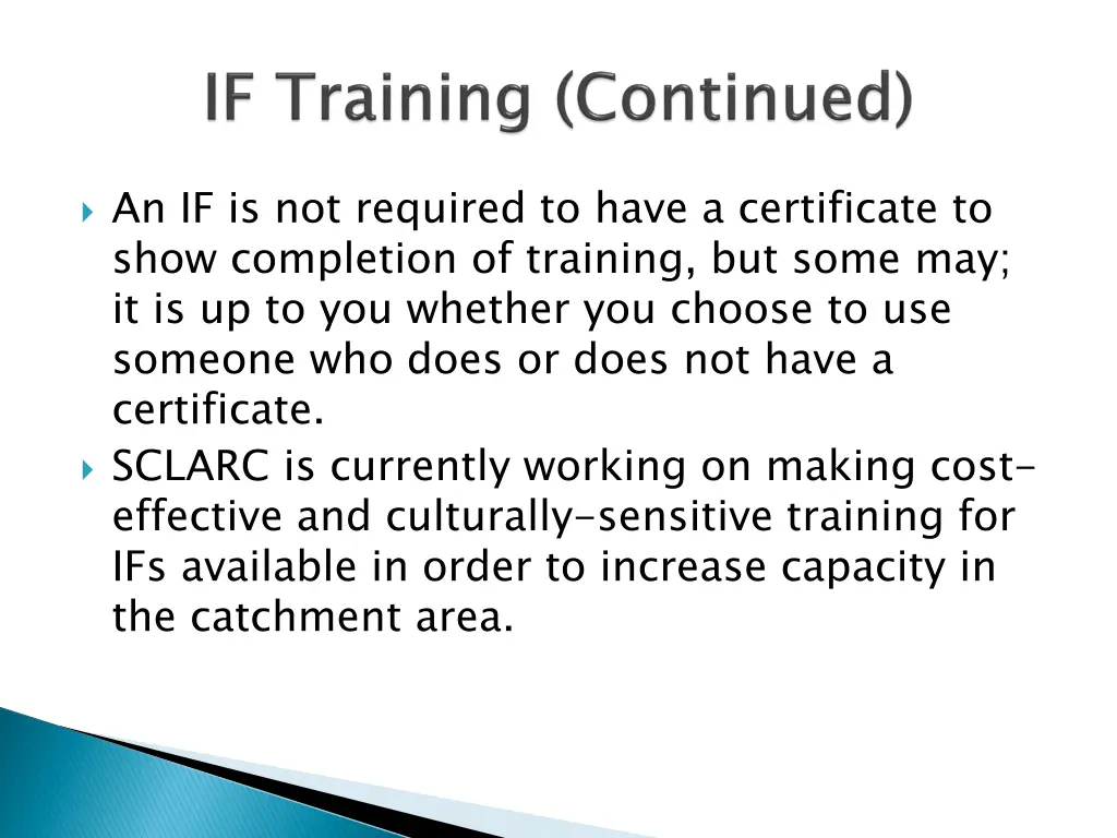 an if is not required to have a certificate