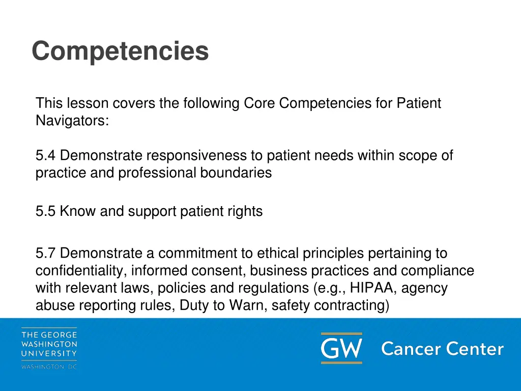 competencies