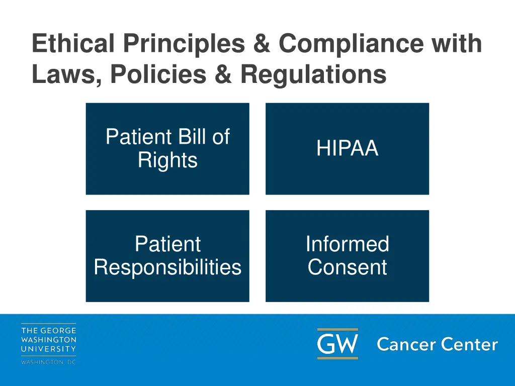 ethical principles compliance with laws policies