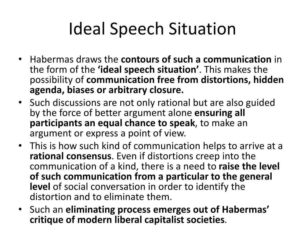 ideal speech situation