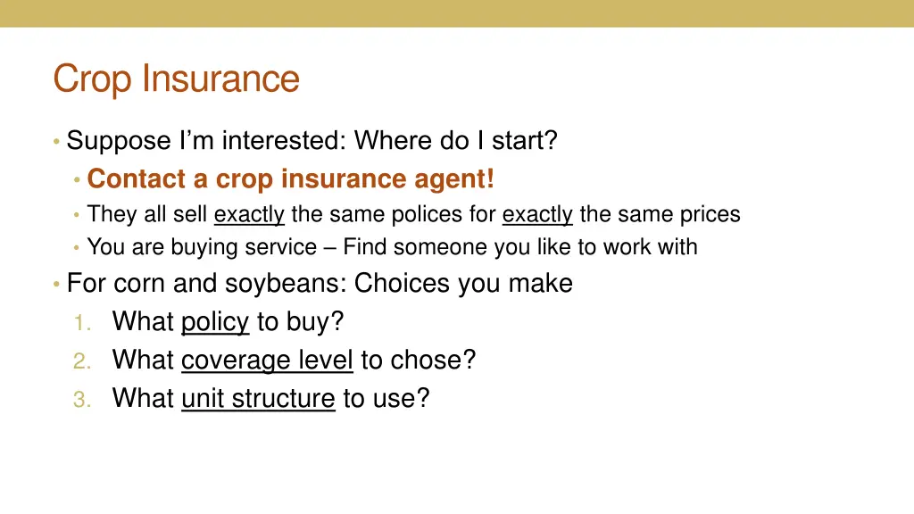 crop insurance