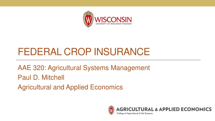 federal crop insurance