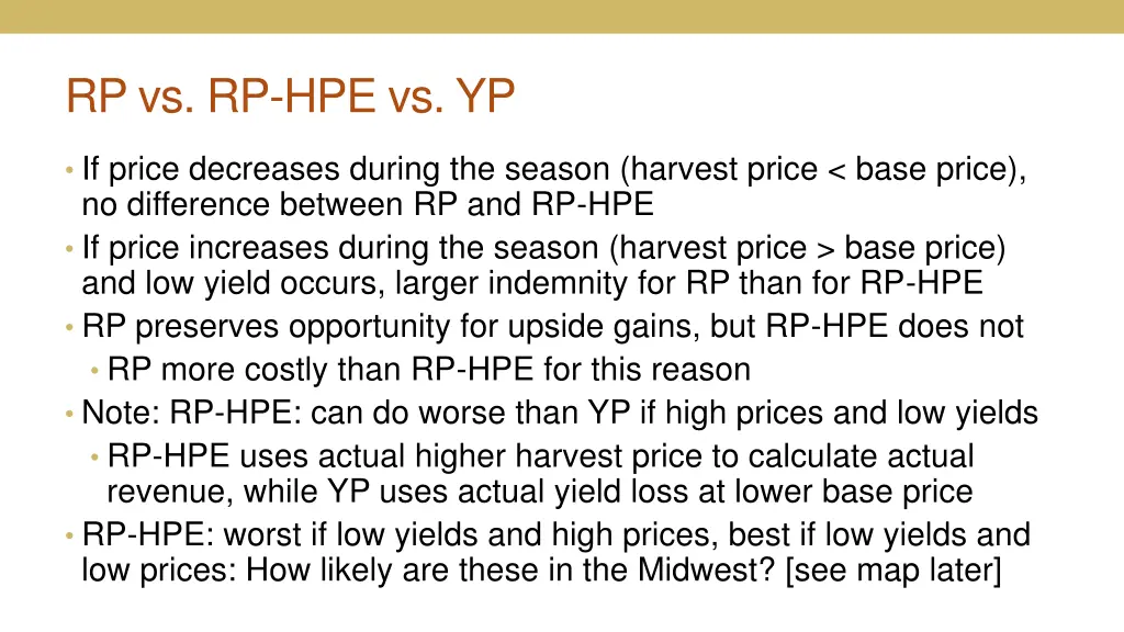 rp vs rp hpe vs yp