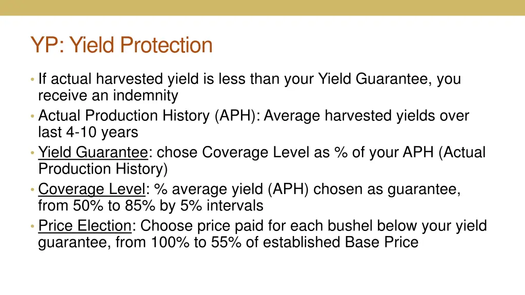 yp yield protection