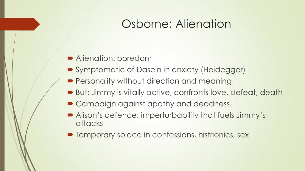 osborne alienation