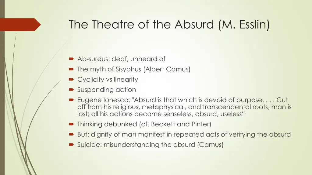 the theatre of the absurd m esslin