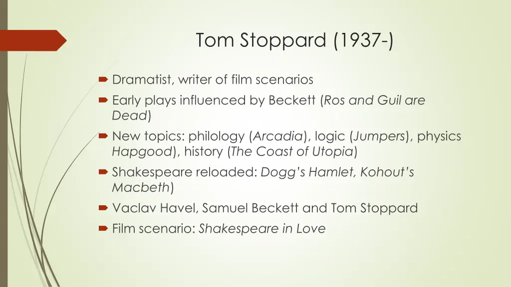 tom stoppard 1937