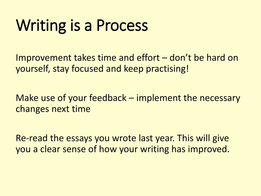 writing is a process writing is a process