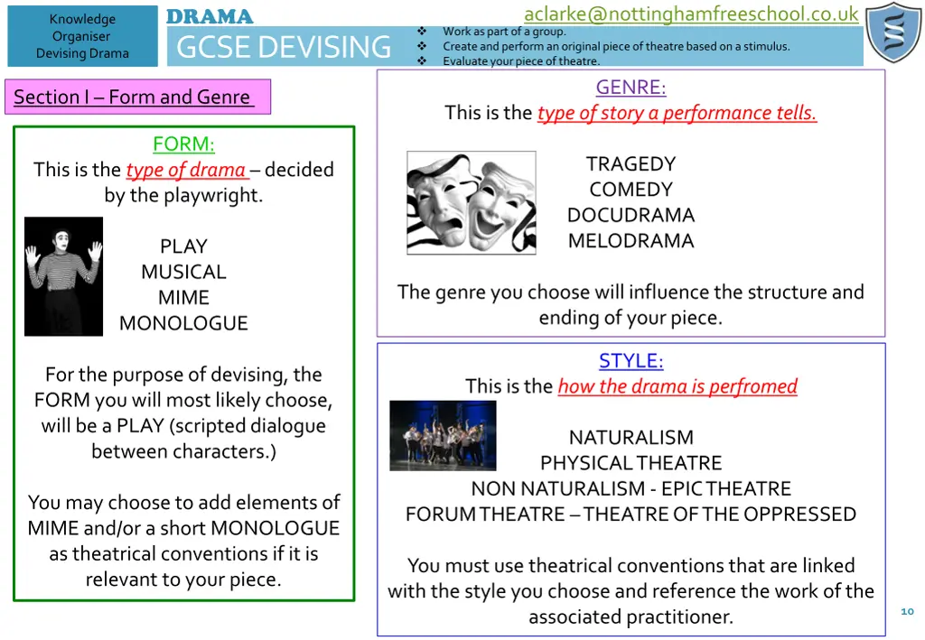 drama gcse devising 9