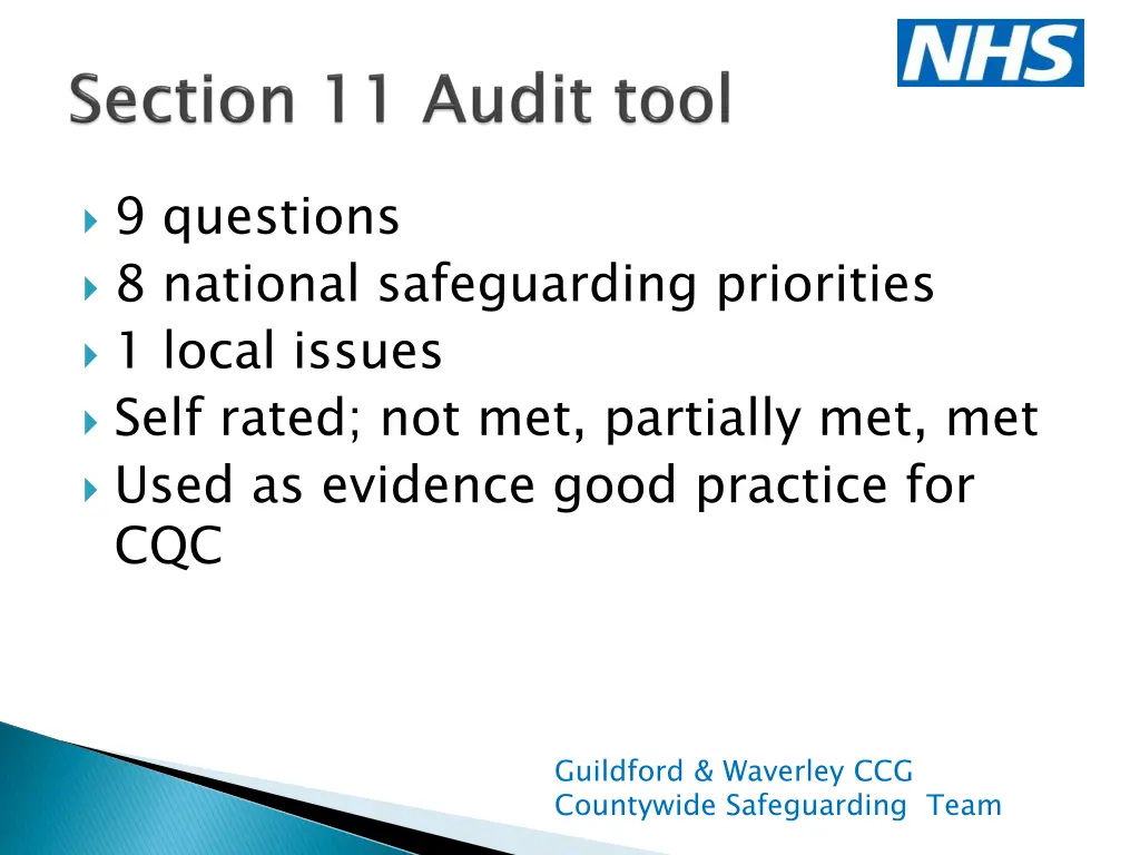 9 questions 8 national safeguarding priorities