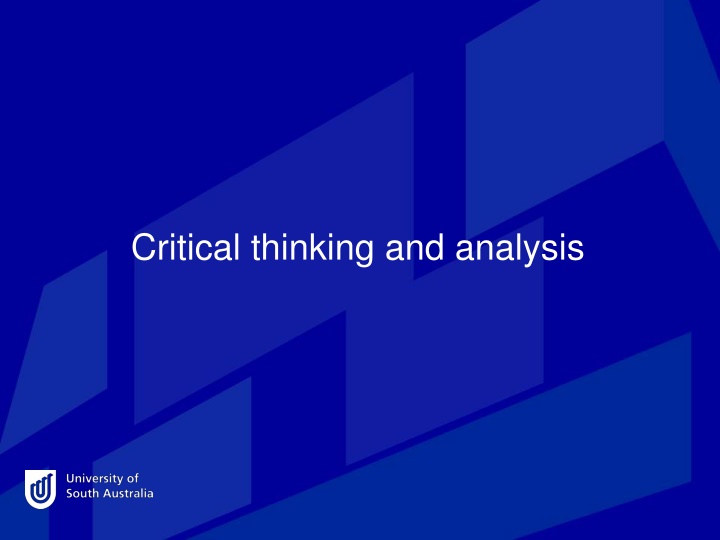 critical thinking and analysis