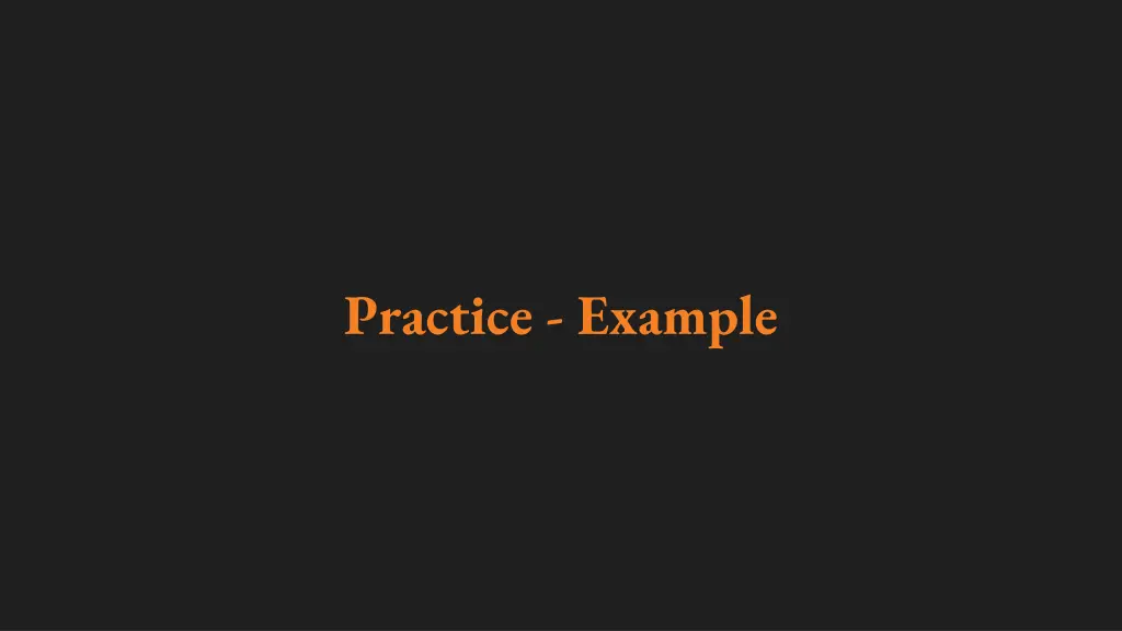 practice example