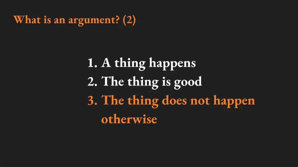 what is an argument 2 1