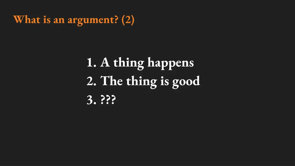 what is an argument 2