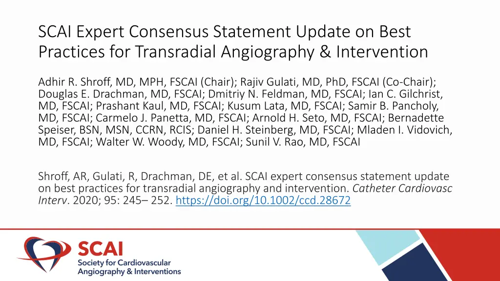 scai expert consensus statement update on best