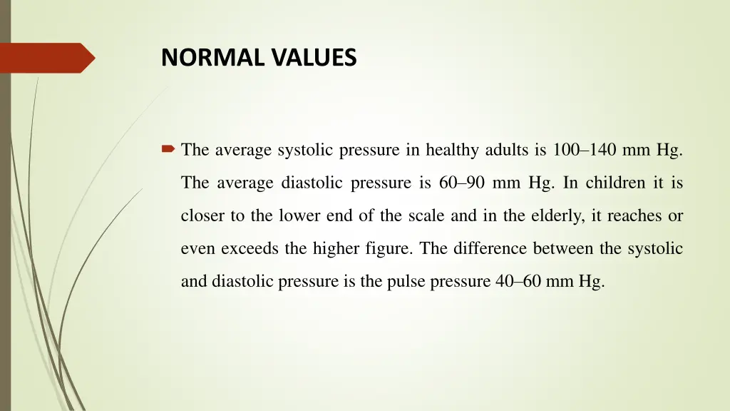 normal values