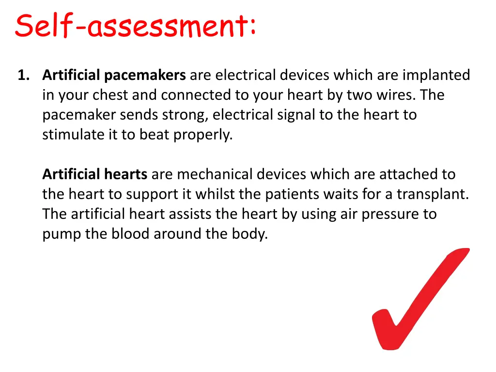 self assessment 1