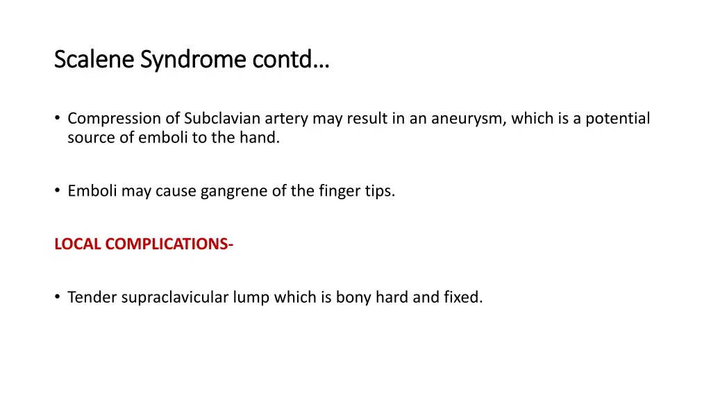 scalene syndrome scalene syndrome contd