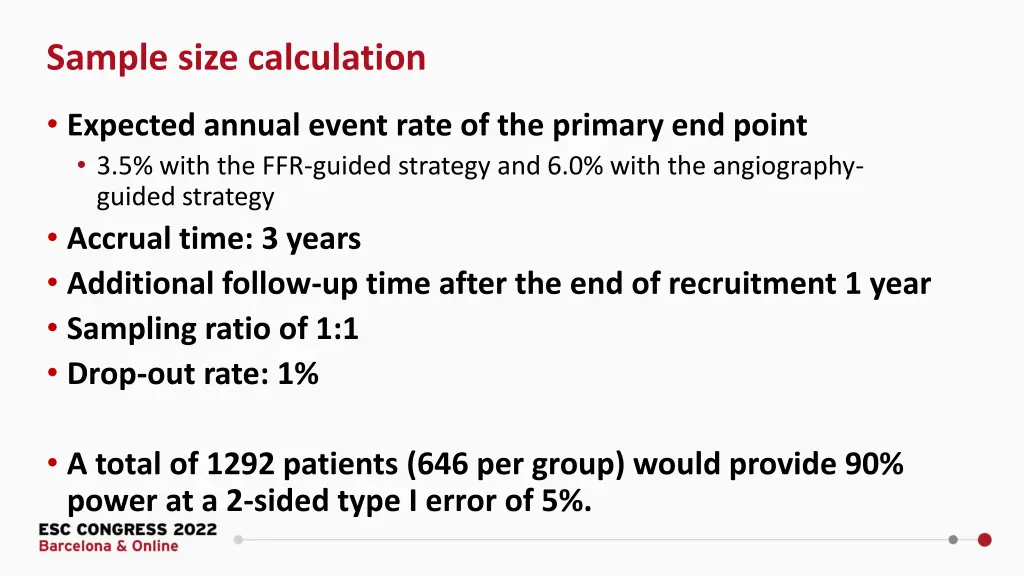 sample size calculation