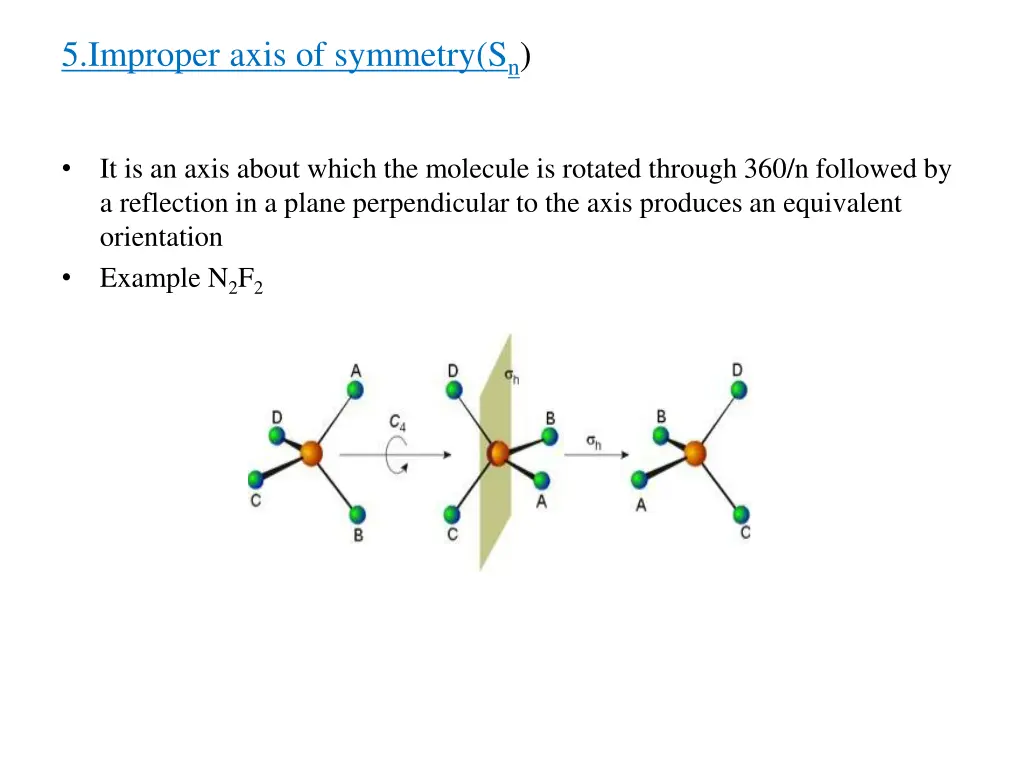 5 improper axis of symmetry s n