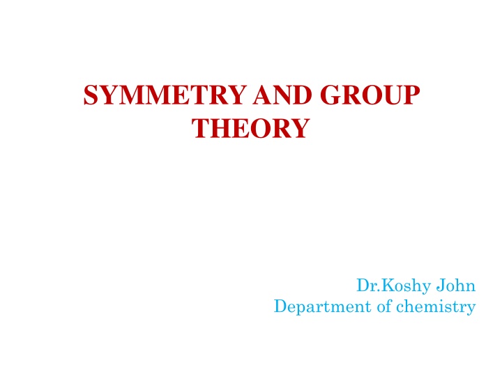 symmetry and group theory