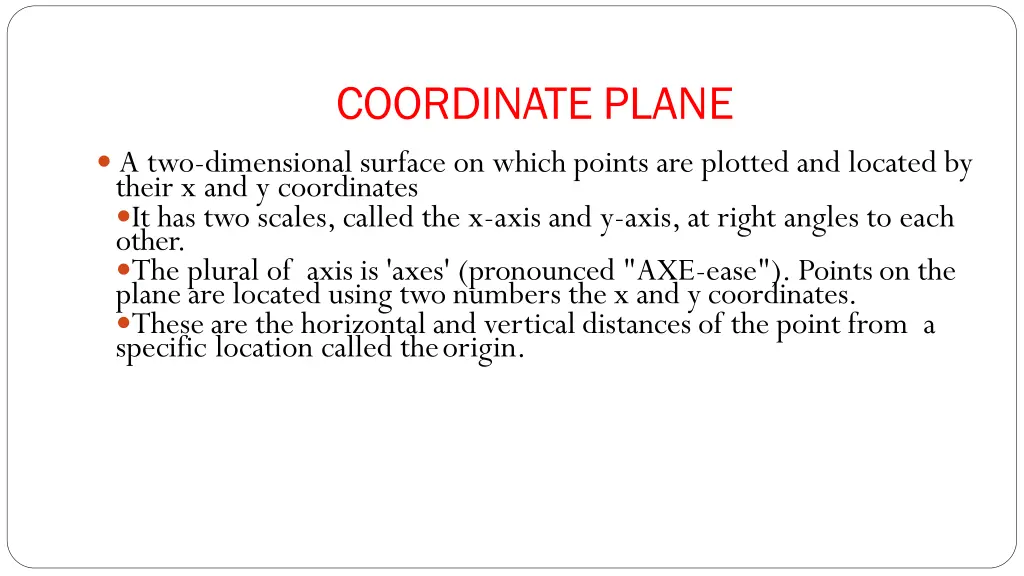 coordinate plane