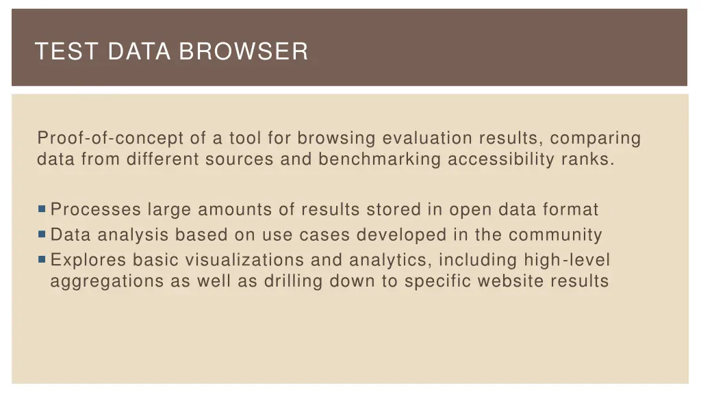 test data browser