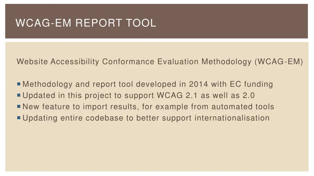 wcag em report tool