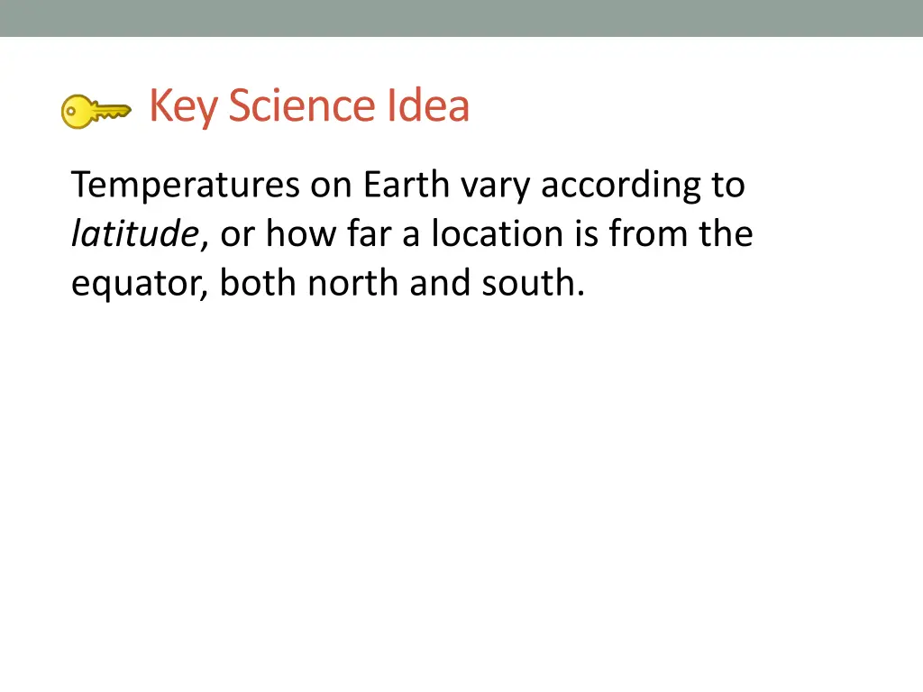 key science idea