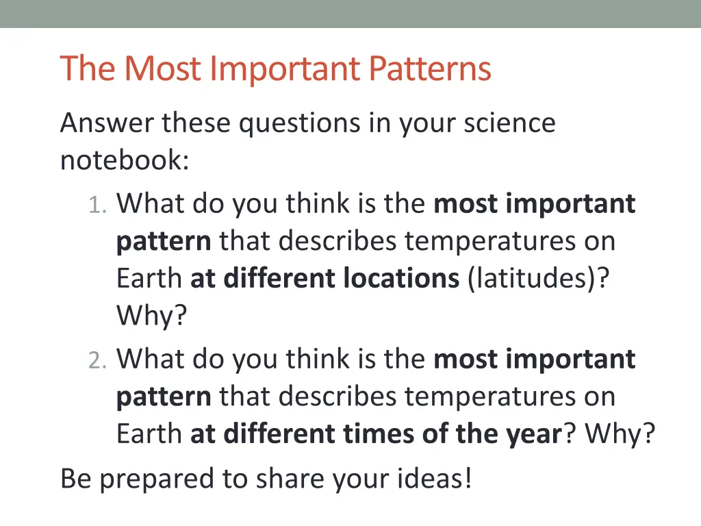 the most important patterns